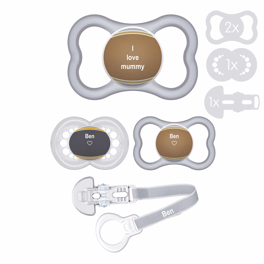 Coffret individuel Mam pour tout-petits 6+ - Sucette et attache